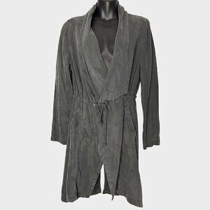 𝅺max Jeans Tencel Faded Open Front Fall Lightweight Jacket